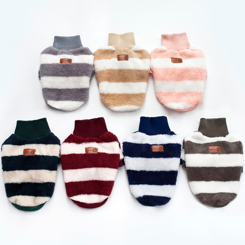 Furry striped sweater